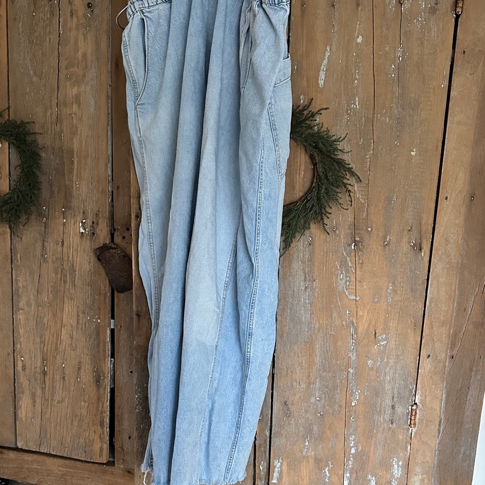 Anthropologie Pilcro Light Blue Denim Pants. Size L. Very oversized